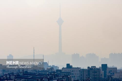 وضعیت هوای تهران نارنجی و آلوده است