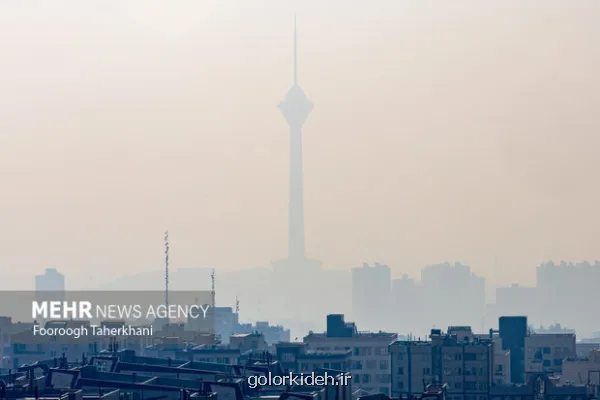 وضعیت هوای تهران نارنجی و آلوده است