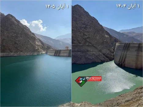 سد کرج به ذخیره 70 درصد رسید